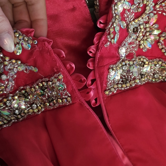 Mac duggal Hot pink chiffon beaded gown - Picture 12 of 13